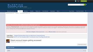 
                            12. Steam account keeps getting accessed - Am I infected? ...