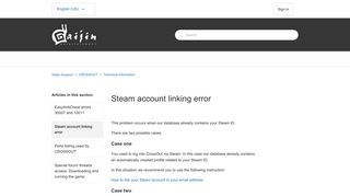 
                            2. Steam account linking error – Gaijin Support