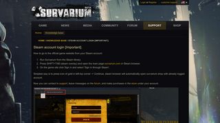 
                            12. Steam account login [Important]. - Survarium Help Desk