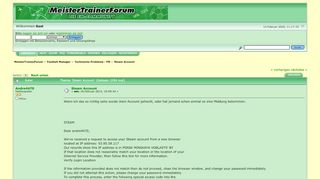 
                            8. Steam Account - MeisterTrainerForum