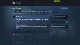 
                            4. Steam account to war thunder account - Steam Community