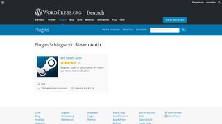 
                            2. Steam Auth | WordPress.org