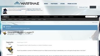 
                            8. Steam Auto-Login? - Art, Animation, & UI - Warframe Forums