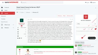 
                            3. Steam Cannot Connect to Servers. HELP! | Tom's Hardware Forum