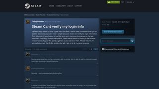 
                            1. Steam Cant verify my login info :: Steam Community