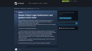 
                            5. Steam-Client Login funktioniert seit gestern nicht mehr ...