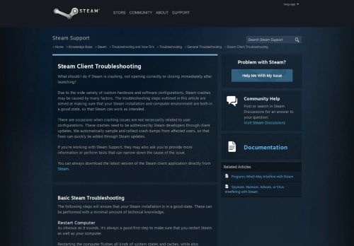 
                            6. Steam Client Troubleshooting - General Troubleshooting ...