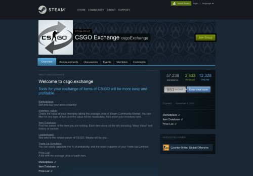 
                            2. Steam Community :: Group :: CSGO Exchange
