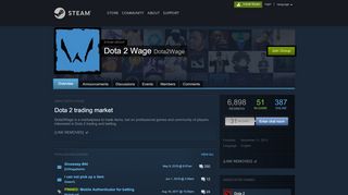 
                            3. Steam Community :: Group :: Dota 2 Wage