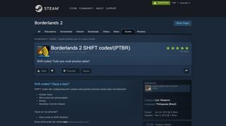 
                            8. Steam Community :: Guide :: Borderlands 2 SHIFT codes!(PTBR)
