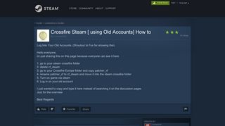 
                            11. Steam Community :: Guide :: Crossfire Steam [ using Old Accounts ...
