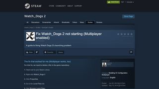 
                            11. Steam Community :: Guide :: Fix Watch_Dogs 2 not starting ...