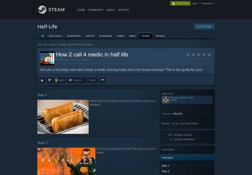 
                            11. Steam Community :: Guide :: How 2 call 4 medic in half life