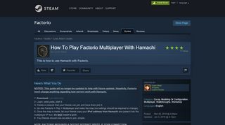 
                            7. Steam Community :: Guide :: How To Play Factorio Multiplayer With ...