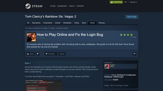
                            12. Steam Community :: Guide :: How to Play Online and Fix the Login Bug