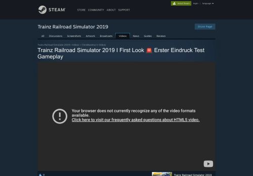 
                            8. Steam Community :: Video :: Trainz Railroad Simulator 2019 I First ...