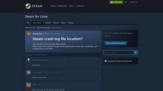
                            4. Steam crash log file location? :: Steam for Linux General Discussions