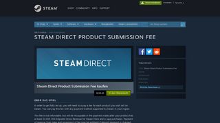 
                            3. Steam Direct Product Submission Fee bei Steam