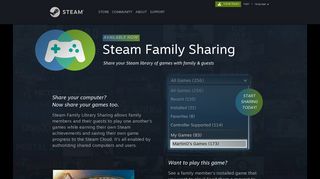 
                            1. Steam Family Sharing