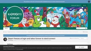 
                            3. Steam freezes at login and takes forever to start/connect ...