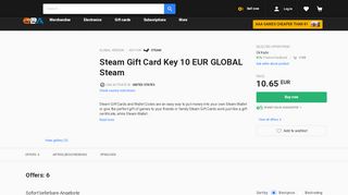 
                            7. Steam Gift Card 10 EUR Steam Key GLOBAL - G2A.COM
