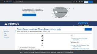 
                            13. Steam Guard requires a Steam Guard code to login - Arqade