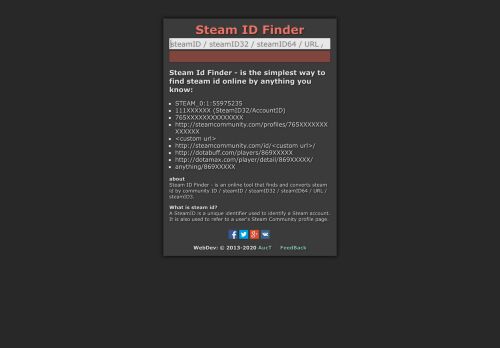 
                            6. Steam ID Finder