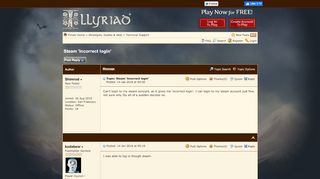 
                            7. Steam 'incorrect login' - Illyriad Discussion Forum