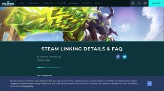 
                            1. Steam Linking Details & FAQ - Paladins
