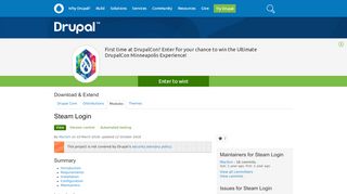 
                            12. Steam Login | Drupal.org