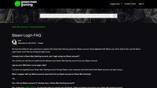 
                            12. Steam Login FAQ – Green Man Gaming