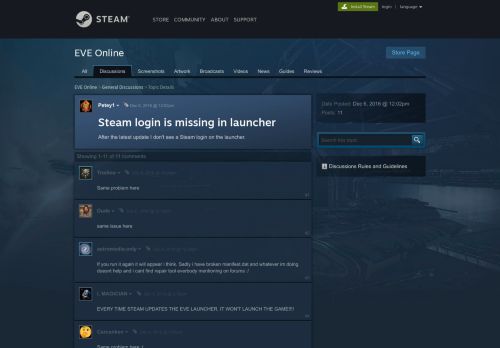 
                            3. Steam login is missing in launcher :: EVE Online General Discussions