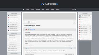 
                            11. Steam Login Issue - teamfortress.tv