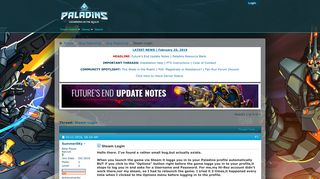 
                            3. Steam Login - Paladins Forums