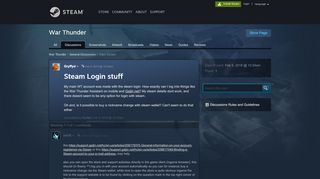 
                            3. Steam Login stuff :: War Thunder General Discussions
