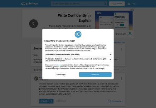 
                            5. Steam Logins anzeigen lassen? (aktuell, Login, letzte) - Gutefrage