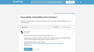 
                            4. Steam Mobile-Authentifikator Neue Nummer? (Handy) - Gutefrage