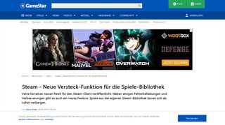 
                            8. Steam - Neue Versteck-Funktion für die Spiele-Bibliothek - GameStar