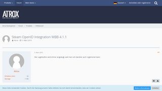 
                            10. Steam OpenID Integration WBB 4.1.1 - Hilfebereich - Atrox Development