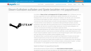 
                            1. Steam - paysafecard.com - What is paysafecard?