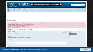 
                            12. Steam Profile - PhpBB3 BBCodes