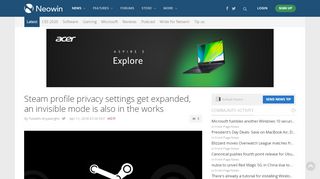 
                            9. Steam profile privacy settings get expanded, an invisible mode is also ...