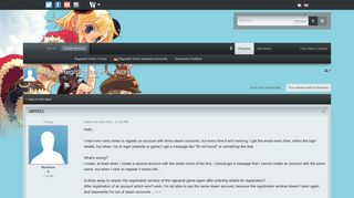 
                            2. Steam Registration won't work - Ragnarok Online | Forum
