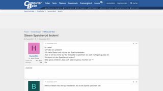 
                            11. Steam Speicherort ändern! | ComputerBase Forum