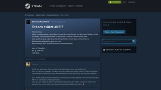 
                            2. Steam stürzt ab?!? :: Deutsches Forum - Steam Community