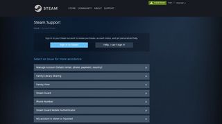 
                            7. Steam Support - Account Issues