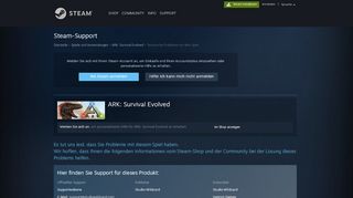 
                            3. Steam-Support - ARK: Survival Evolved - Technische Probleme mit ...
