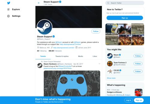 
                            9. Steam Support (@Steam_Support) | Twitter