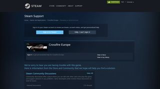 
                            8. Steam Support - Crossfire Europe - Gameplay or technical issue