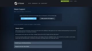 
                            2. Steam Support - Jag kan inte logga in i Steam-klienten